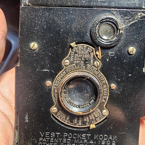 Vtg Kodak No A127 Vest Pocket Folding Roll Film Camera Untested With Case - Picture 5 of 5